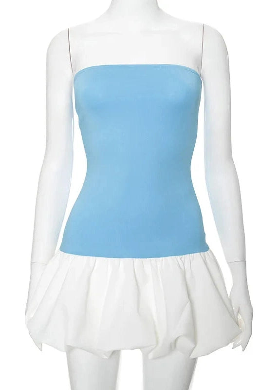 Strapless Slim Sleeveless Mini Dress