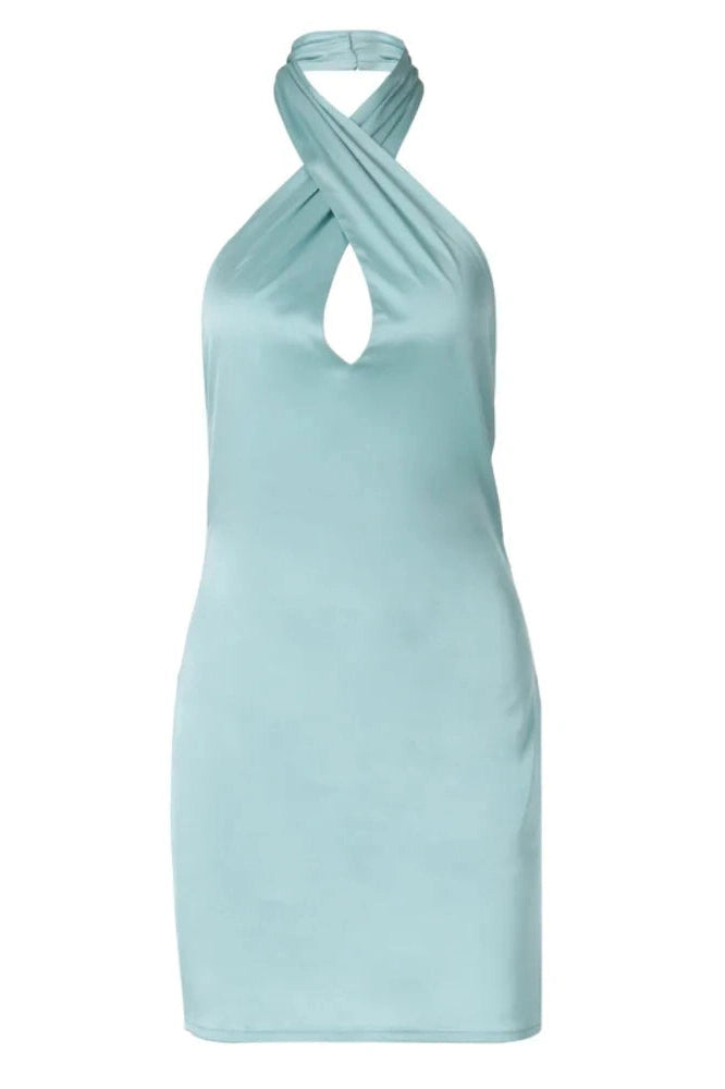 Sleeveless Backless Mini Dress