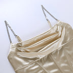 Margarita Ruched Diamond Strap Corset Dress