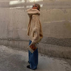 Oversized Knit Twist Pullovers Women Loose Lazy O-Neck Long Sleeve Solid Sweaters Female Autumn New Casual Street Knitwear