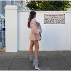 Women Sweet Pink V-neck Woolen Jacket Fashion Belt Lace Up Loose Full Sleeved Outerwear Autumn Winter Lady High Street Overcoat