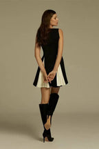 Sleeveless High Waist Mini Dress