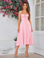 Amelia Lace Up Corset Dress