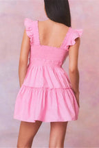 Elegant Backless A-Line Mini Dress