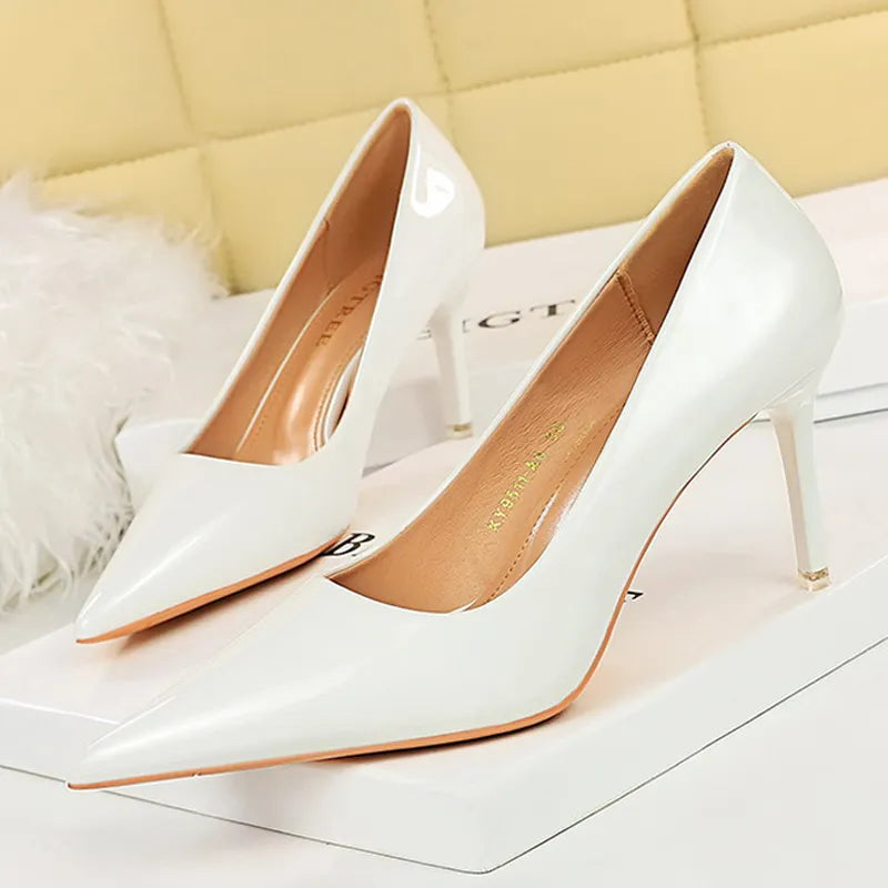7.5 cm and 10.5 cm Stiletto Heels Fashion Women Pumps Lady Shoes