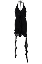 Pleated Irregular Bodycon Mini Dress with Deep V-Neck
