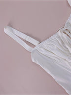 White Paisley Corset Mini Dress