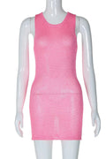 Sleeveless See-Through Mini Dress