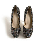 Metal Stiletto High Heels Platform Pumps for Spring and Autumn Fashion