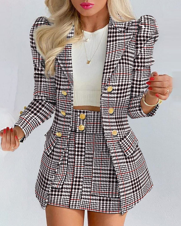 | Women's Blazer and Skirt Set