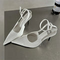 Spring Pointed Toe Women Pumps with Ankle Buckle Strap Stiletto Heels