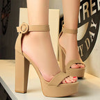 Elegant Sandals Women High Heels Pumps Super High Heel 13.5 Cm Sexy Banquet Shoes