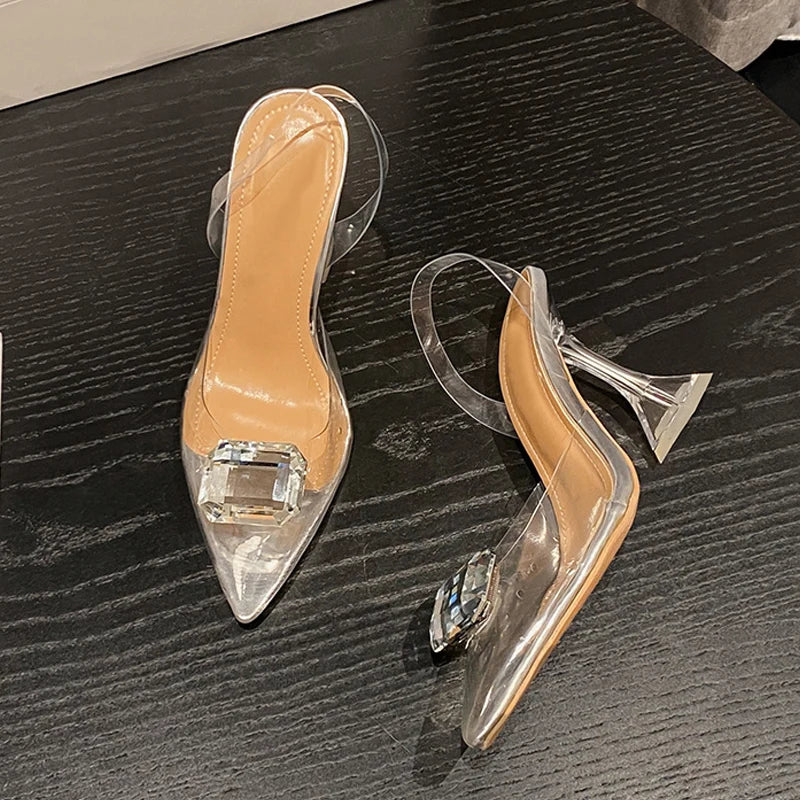 PVC Transparent Slingback Sandal in Candy Colors for Women