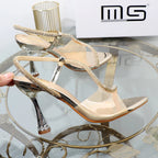 Autumn Elegant Rhinestone Pointed Stiletto Heel Sandals