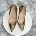 Gold Fish Scale Pointy Toe High Heel Shoes for Women