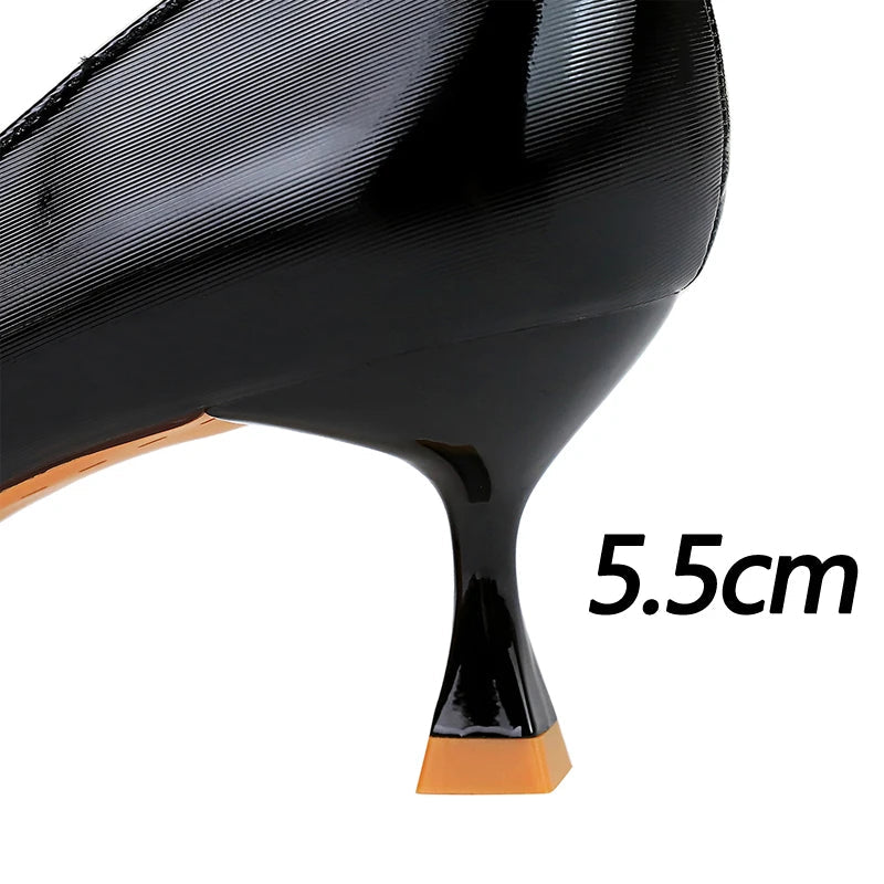 Rhinestone Bowknot Kitten Heels Luxury Party Shoes for Women