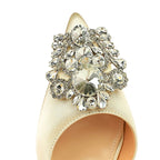 Rhinestone Kitten Heels Elegant Luxurious Banquet Shoes Pointed High Heels for Women