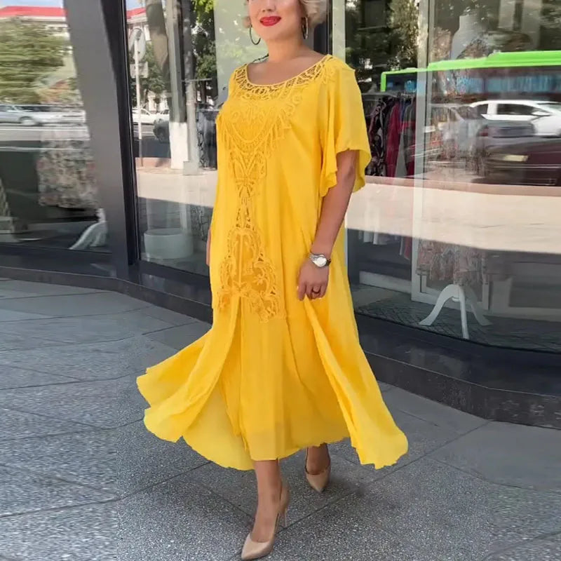 Iliana Boutique Embroidered Dress Chic Silhouette Collection