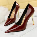 Patent Leather High Heel Office Shoes for Women
