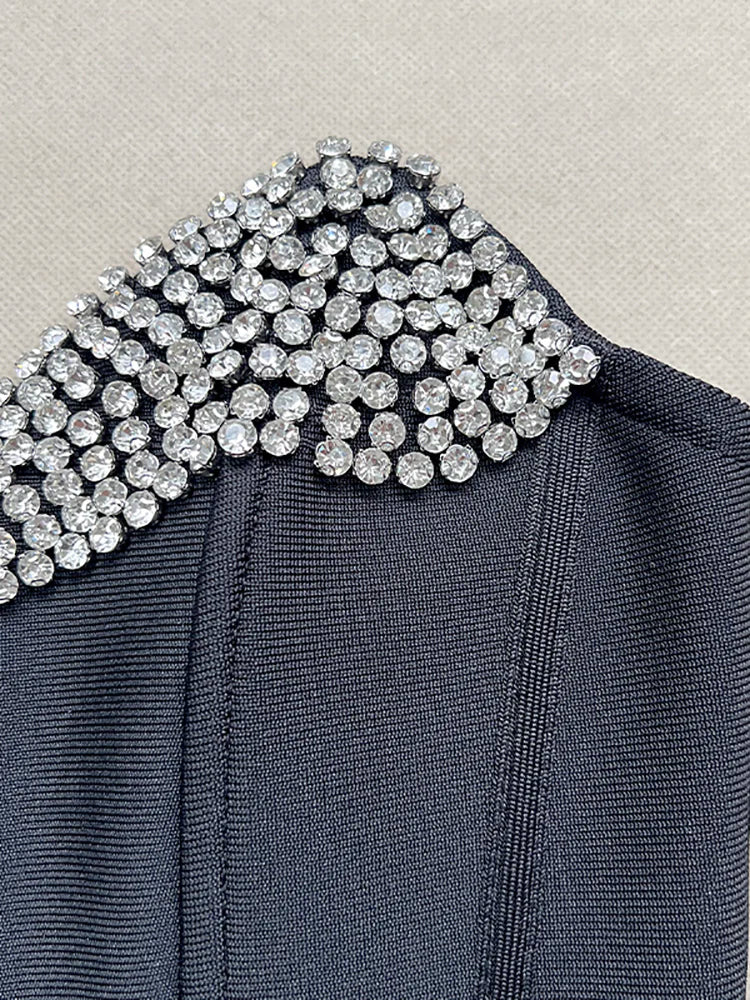 Savanna Rhinestone Bandage Gown Dress