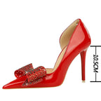 Luxury Rhinestone Bowknot Lady Heels 10.5cm Heels