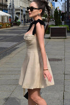 Sleeveless High Waist Mini Dress