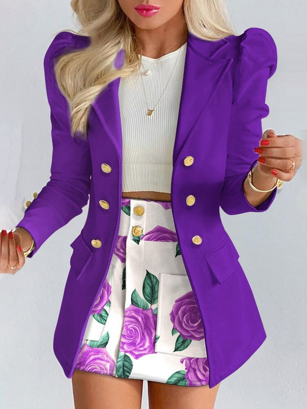| Women's Blazer and Skirt Set
