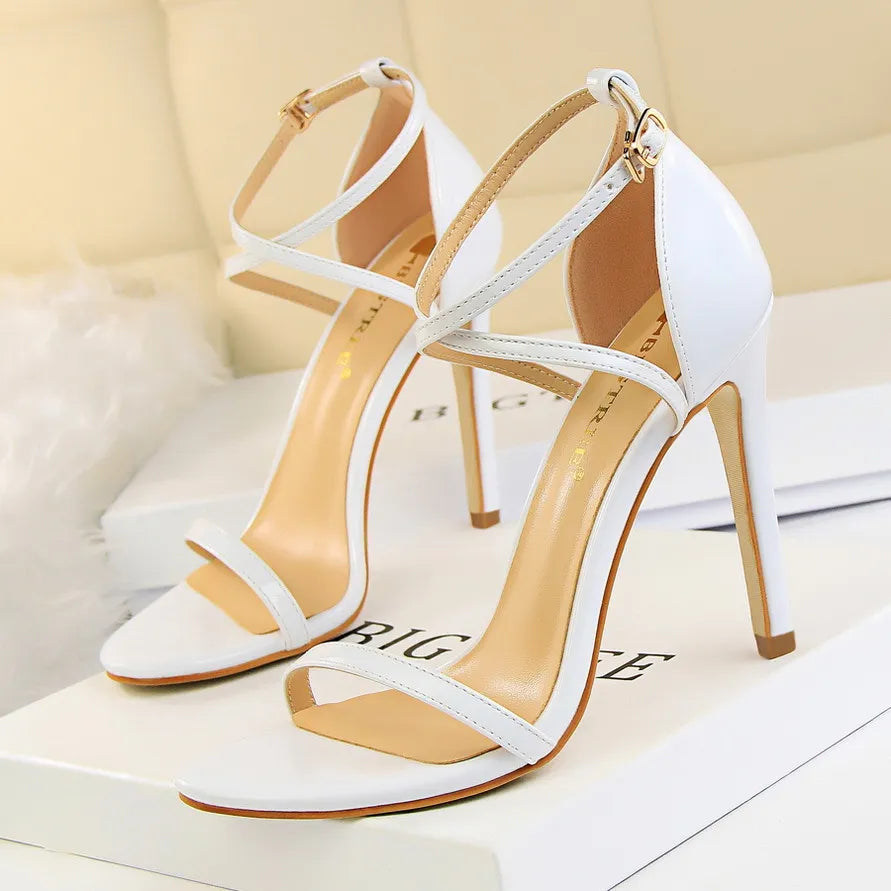 11cm Super High Heels Patent Leather Women Pumps Sexy Woman Heels