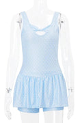 Lace-Up Backless Sleeveless Mini Dress