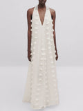 Halter Floral Mesh Patchwork Boho Dress