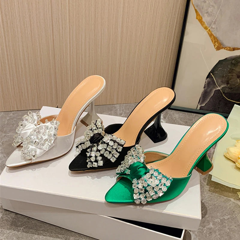 Sexy Pointed Toe 11CM Strange High Heels Slippers For Women