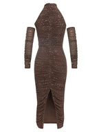 Trixie Sequin Maxi Dress with Gloves