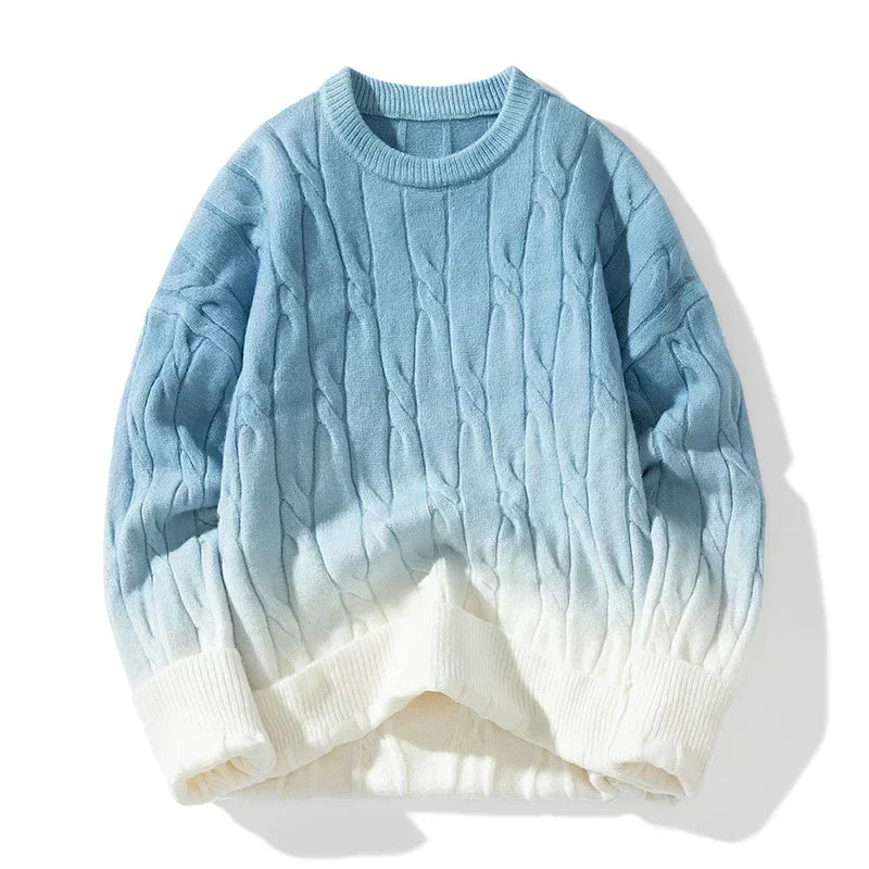 | Knitted degradé women's sweater in chunky style
