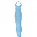 DressBetty - Articat Sexy Strapless Mesh Maxi Dress