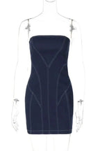 Denim Backless Mini Dress