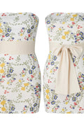 Floral Strapless Backless Mini Dress