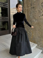 Isabella Minimalist Long Sleeve Midi Dress Designer Edit