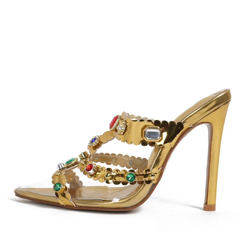Gem Women Pumps Slippers in Runway Style Color