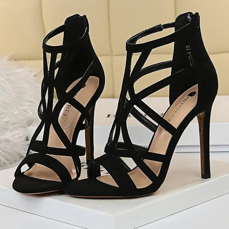 Roman Style Stiletto Heels Pumps for Women - 11 Cm