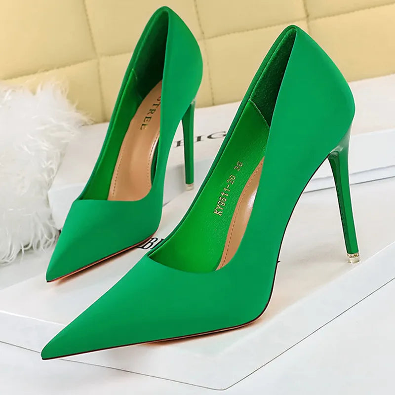 Purple High Heels Stiletto Luxury Party Shoes for Fashionable Women