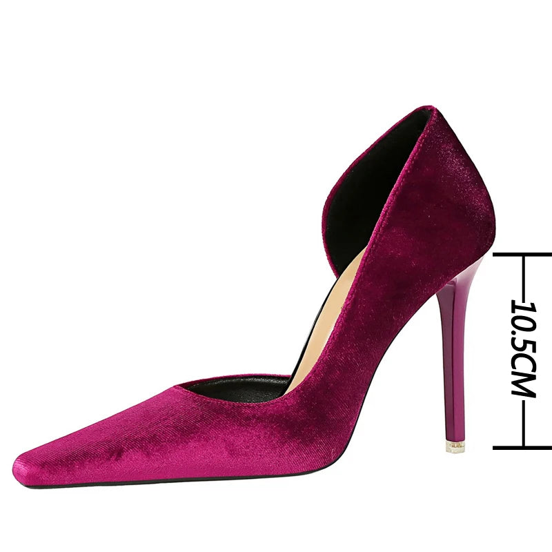 Stylish Stiletto Heels with Square Toe and Hollowed Out Sides