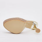 Crystal PVC Transparent Platform High Heels Slippers Shoes for Summer Fashion