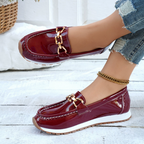 AmyVictoria | Shiny Bordeaux Loafers