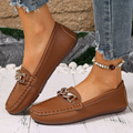 AmyVictoria | Flat Diamond Buckle Loafers