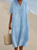 Charlotte Timeless Linen Dress Chic Silhouette Collection