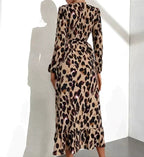 Helga Timeless V Neck Printed Dress Statement Occasion Edit