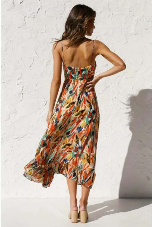 Rose Effortless Colorful Summer Dress Elevated Occasion Wear