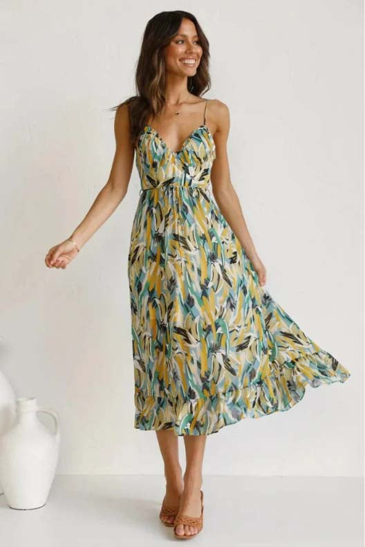 Rose Effortless Colorful Summer Dress Elevated Occasion Wear