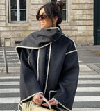 Elena - Fringe Scarf Jacket