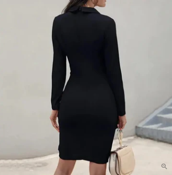 Ángela Premium Cocktail Dress with Buttons Designer Edit